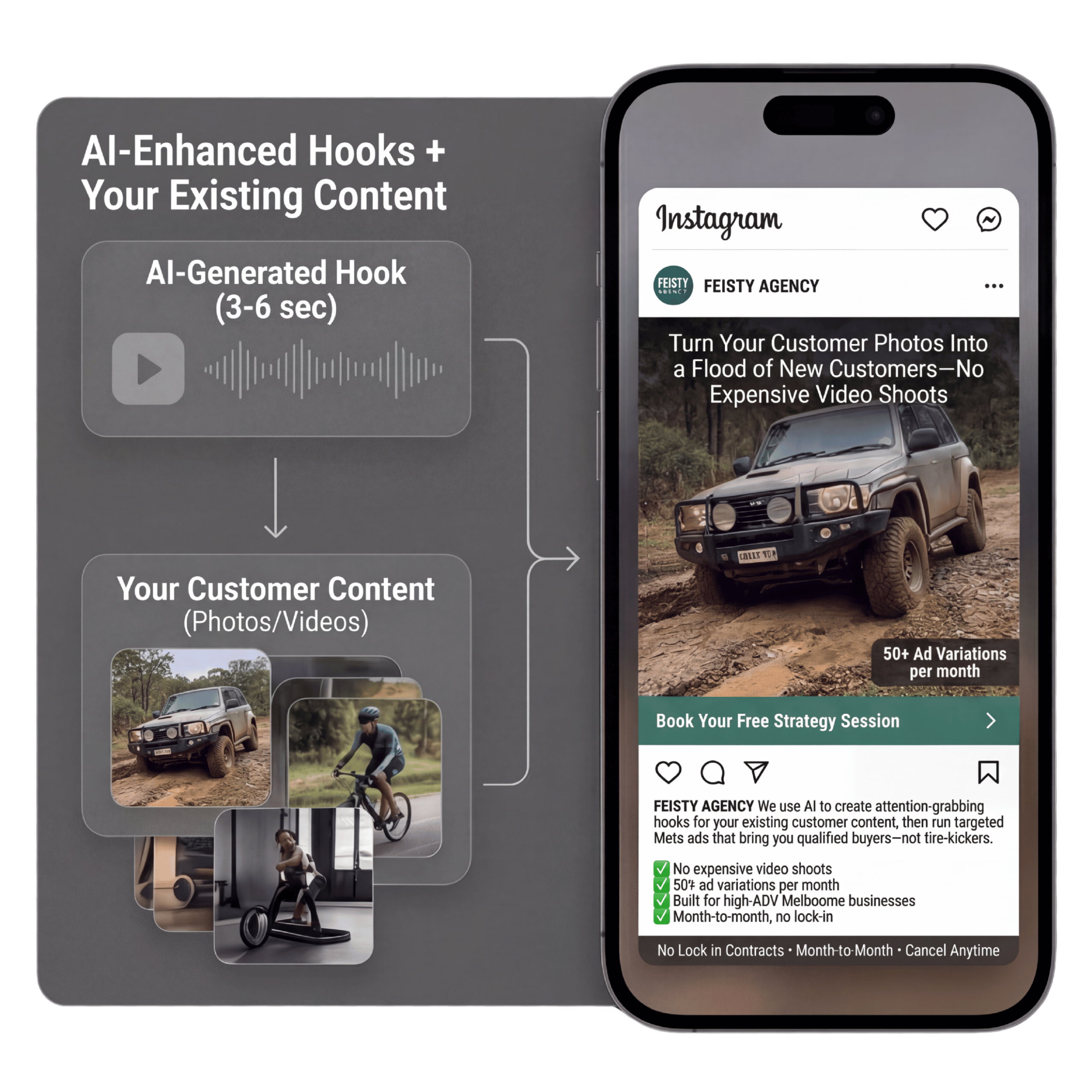 FEISTY Agency ad creative generator preview