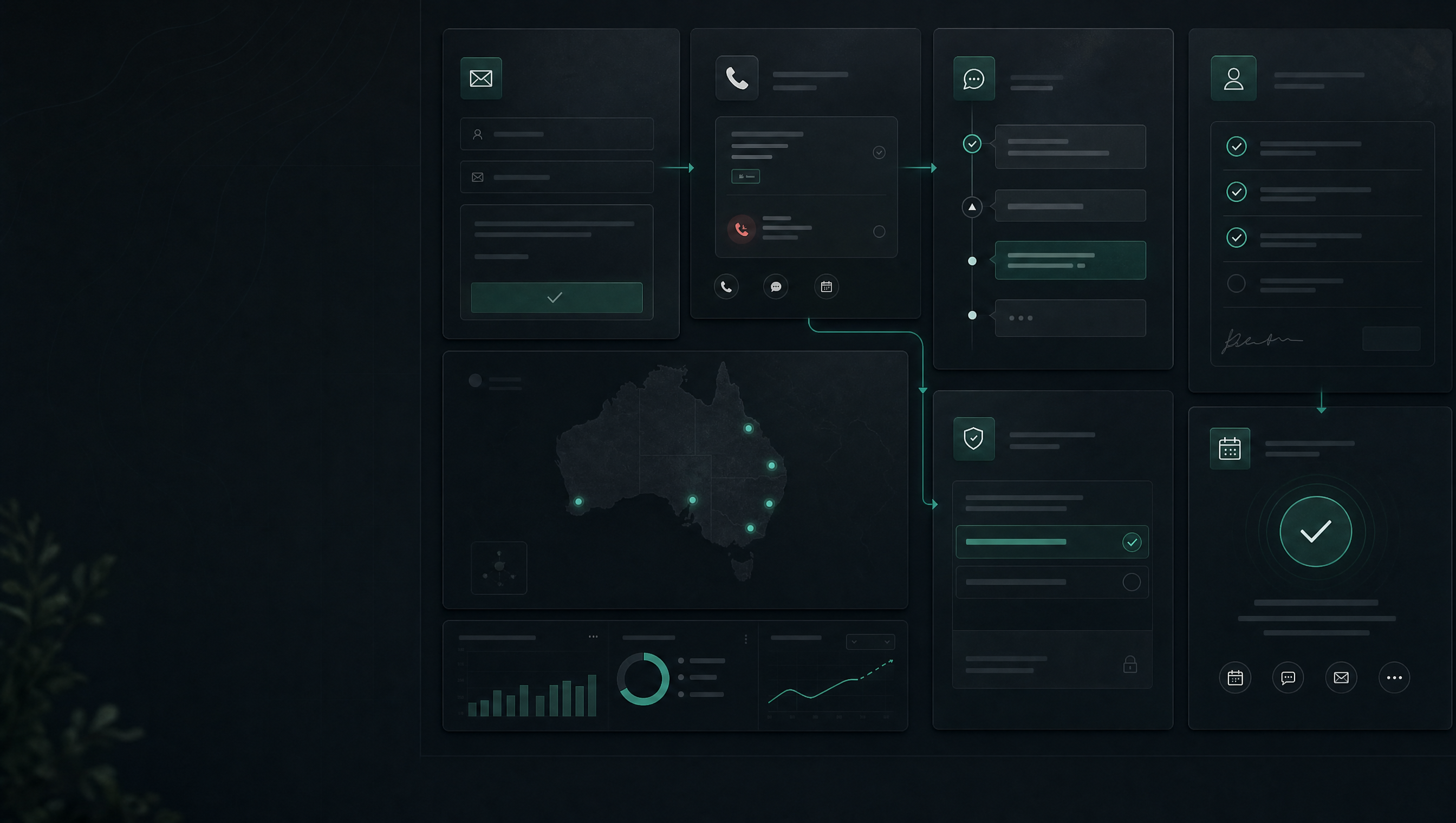 Cosmetic clinic recovery dashboard showing DM, missed-call, and booking follow-up